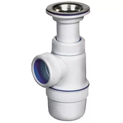 Сифон ЗУБР "ЭКСПЕРТ" колбовый для моек и раковин, выпуск - нержавеющая чашка 51813