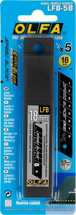 Лезвие OLFA, сегментированное, тефлоновое покрытие 18 мм OL-LFB-5B купить в Сургуте