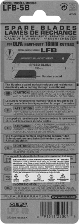 Лезвие OLFA, сегментированное, тефлоновое покрытие 18 мм OL-LFB-5B купить в Сургуте