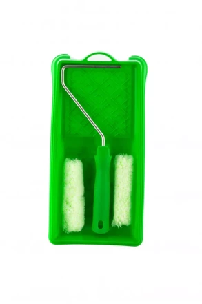 Малярный набор для работ по дереву: кювета 150 мм х 290 мм и мини-валик 110 мм Сибртех 80454 купить в Сургуте