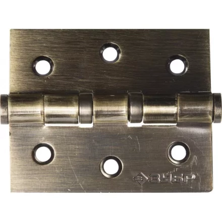 Петля универсальная ЗУБР &quot;ЭКСПЕРТ&quot;, 2 подшипника, цвет ст. латунь (AB), с крепежом, 75х63х2,5мм, 2 шт 37601-075-5 купить в Сургуте