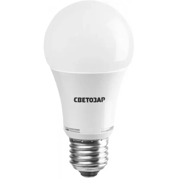 Лампа СВЕТОЗАР светодиодная "LED technology", цоколь E27(стандарт), яркий белый свет (4000К), 220В, 10Вт (75) 44508-75_z01 купить в Сургуте