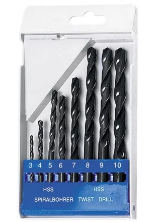 Набор сверл по металлу 3-10 мм (через 1 мм) HSS 8шт цилиндрический хвостовик SPARTA 723205 купить в Сургуте
