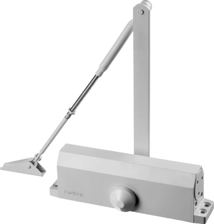 Доводчик дверной STAYER, для дверей массой до 100 кг, цвет белый 37916-100 купить в Сургуте