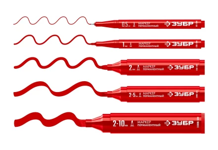 ЗУБР МП-300 красный, 2 мм перманентный маркер (06322-3) купить в Сургуте