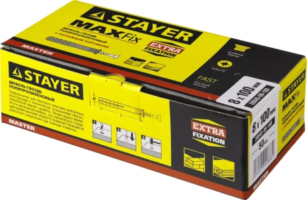 Дюбель-гвоздь полипропиленовый, потайный бортик, 8 x 100 мм, 50 шт, STAYER Master 30645-08-100 30645-08-100 купить в Сургуте