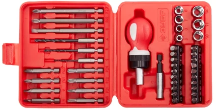 Набор ЗУБР &quot;МАСТЕР&quot; отвертка реверсивная в комплекте с насадками, в боксе, 43 предмета 25420-H43 купить в Сургуте