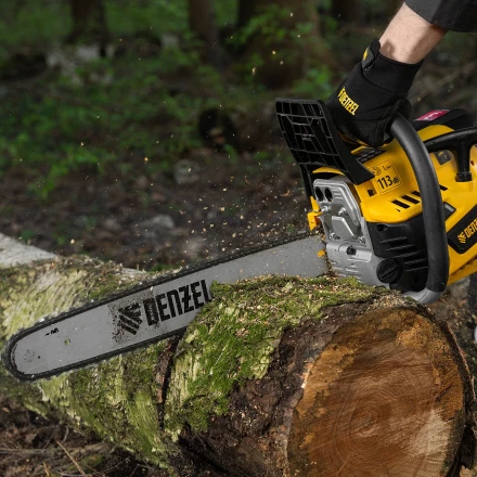 Пила цепная бензиновая Denzel DS-5218, шина 45 см, 52 см3, 3 л.с, шаг 0,325, паз 1,5 мм, 72 звена 95237 купить в Сургуте