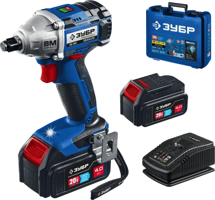 Ударный бесщеточный гайковерт, 2 АКБ T7 (4 Ач), в кейсе GB-250-42 серия «ПРОФЕССИОНАЛ» купить в Сургуте