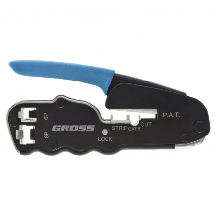 Клещи для обжима телефонных и компьютерных клемм Gross RJ45 8P и RJ11/12 6P 17723 купить в Сургуте