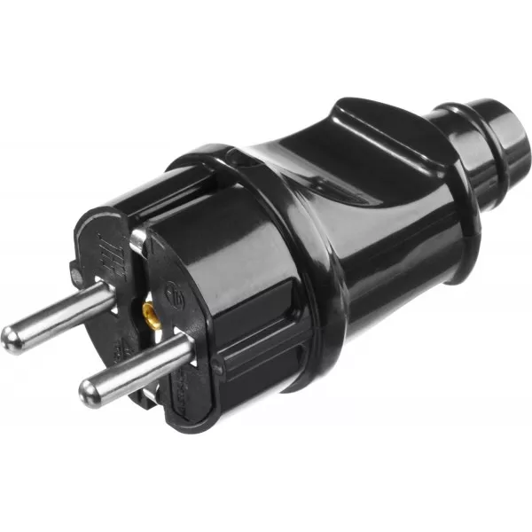 Вилка MAXElectro электрическая, 16А/220В, с заземлением, черная, STAYER 55160-B купить в Сургуте