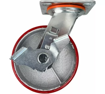 Аппаратное поворотное колесо большегрузное с тормозом HITCH 190*50 полиуретан SCpb80 (SZ085016) купить в Сургуте