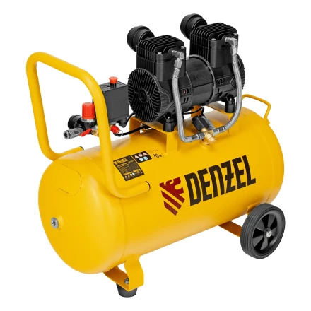 Компрессор безмасл. малошумный DLP-1500/50, 1,5 кВт,50 л, 2850 об/мин, 250 л/мин// Denzel 58143 купить в Сургуте