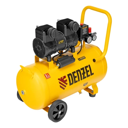 Компрессор безмасл. малошумный DLP-1500/50, 1,5 кВт,50 л, 2850 об/мин, 250 л/мин// Denzel 58143 купить в Сургуте