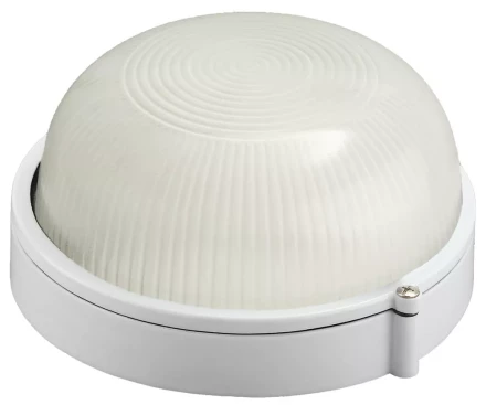 Светильник уличный СВЕТОЗАР влагозащищенный, круг, цвет белый, 60Вт SV-57251-W купить в Сургуте