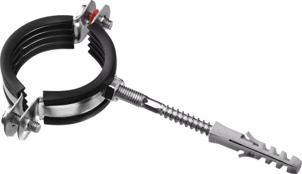 ЗУБР 1 1/2, цинк, 1 шт, трубный хомут с сантехнической шпилькой и дюбелем (37866-47-52) купить в Сургуте