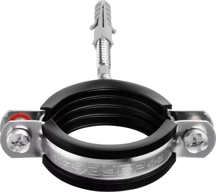 ЗУБР 1 1/2, цинк, 1 шт, трубный хомут с сантехнической шпилькой и дюбелем (37866-47-52) купить в Сургуте