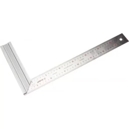 Угольник ЗУБР "ЭКСПЕРТ" столярный, усиленная алюминиевая рукоятка, нержавеющее полотно 37мм, длина 400мм 34394-40