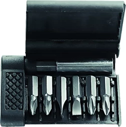 Набор бит, магнитный адаптер для бит, сталь 45Х, 7 предм., в пласт. боксе SPARTA 113945