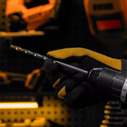 Сверло спиральное по металлу Denzel, 7,0 х 156 мм, Р6М5, Golden Tip, удлиненное, 718258 купить в Сургуте