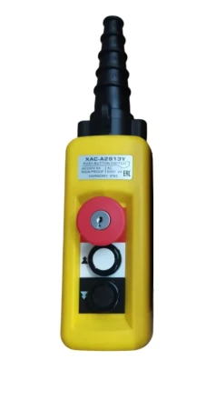 Пульт управления XAC-A2913Y для тали (2 кнопки, 2 скорости, ключ-марка, стоп, IP65, 380В) 1049278 купить в Сургуте