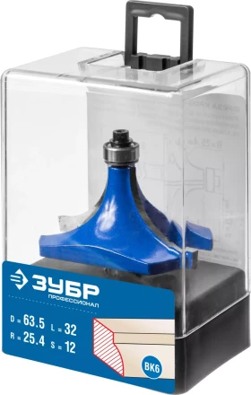 ЗУБР 63.5 x 32 мм, радиус 25 мм, фреза кромочная калевочная №1, Профессионал (28701-63.5) купить в Сургуте