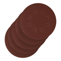 Круг абразивный на ворсовой подложке под &quot;липучку&quot;, перфорированный, P 280, 125 мм, 5 шт Сибртех 738127