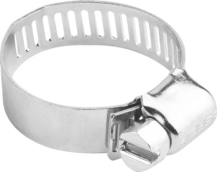 Хомуты ЗУБР &quot;ЭКСПЕРТ&quot;, оцинкованные, просечная лента 12 мм, 32-51 мм, 100 шт 37805-032-51-100 купить в Сургуте