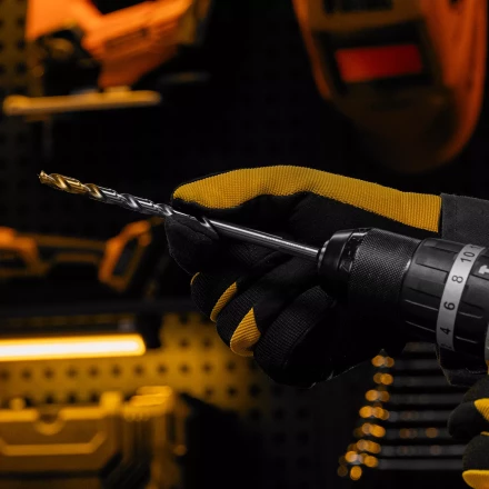 Сверло спиральное по металлу Denzel, 7,5 х 156 мм, Р6М5, Golden Tip, удлиненное, 718259 купить в Сургуте