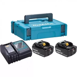 Набор 2 аккумулятора Makita BL 1840B 198310-8, 4 Ач и Зарядное устройство DC 18 RC в MakPac