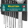 Наборы ключей гаечных рожковых KRAFTOOL, Cr-V, DIN 3110, на пластиковой подвеске 27033-H8C купить в Сургуте