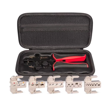 Пресс-клещи КВТ CTD+5 с механизмом быстрой смены матриц: комплект из 5 шт. для опрессовки (набор) (101859) купить в Сургуте