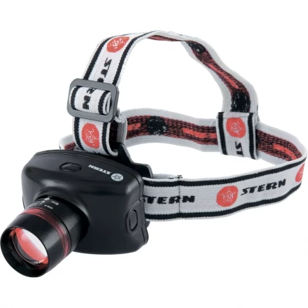 Фонарь наголовный Zoom 3W LED CRE Q5 160 Лм 100 м 3 режима 100% - 50% - стробоскоп 3хААА Stern 90567 купить в Сургуте