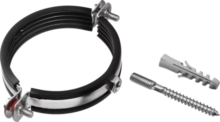 ЗУБР 3, цинк, 1 шт, трубный хомут с сантехнической шпилькой и дюбелем (37866-87-94) купить в Сургуте