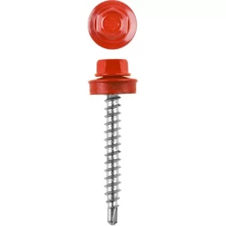 Саморезы ЗУБР &quot;ПРОФЕССИОНАЛ&quot; окраш., RAL 3003 рубин.-красн., для крепл. кров. матер. к дерев. обреш., 4.8x35мм, 380шт 4-300315-48-035-3003