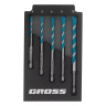 Набор сверл универсальных Gross 706017, Multipurpose PRO, 6-гр. хвостовик, 4-10мм, 5шт купить в Сургуте