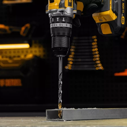 Сверло спиральное по металлу Denzel, 8 х 165 мм, Р6М5, Golden Tip, удлиненное, 718260 купить в Сургуте