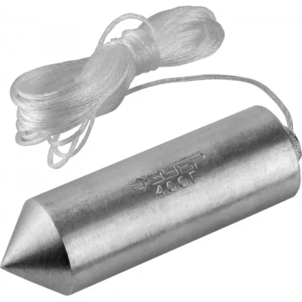 Отвес ЗУБР &quot;МАСТЕР&quot; строительный со шнуром, в пластиковом контейнере, 400 г 0636-400_z01 купить в Сургуте