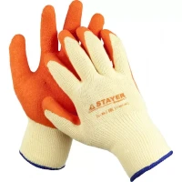 Перчатки STAYER "EXPERT" рабочие с рельефным латексным покрытием, 10 класс, L-XL 11407-XL
