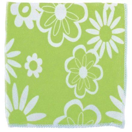 Салфетки из микрофибры с зелеными цветами 300х300 мм Elfe 92307 купить в Сургуте