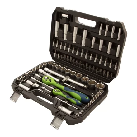 Набор инструментов 94 предмета, CrV, 1/2&quot;, 1/4&quot; Сибртех 13509 купить в Сургуте