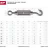 Талреп ЗУБР "ПРОФЕССИОНАЛ"  DIN 1480, крюк-кольцо, оцинкованный, кованая натяжная муфта, М14, 3 шт 4-304355-14 купить в Сургуте