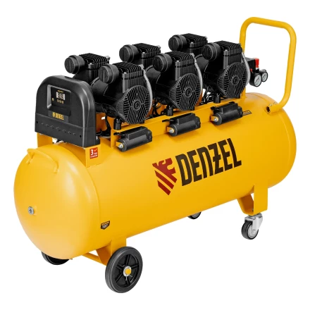 Компрессор безмасл. малошумн. DLP-4500/150, 4,5 кВт, 3х1,5 кВт,150 л, 2850 об/мин,750 л/мин// Denzel 58146 купить в Сургуте