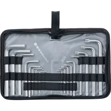 Набор ключей имбусовых HEX-TORX 18 шт: HEX 1,5–10 мм T10-T50 CrV короткие сатин. MTX 123149 купить в Сургуте