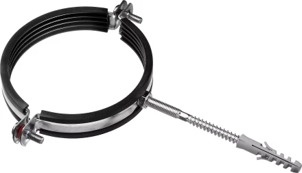 ЗУБР 4, цинк, 1 шт, трубный хомут с сантехнической шпилькой и дюбелем (37866-107-116) купить в Сургуте