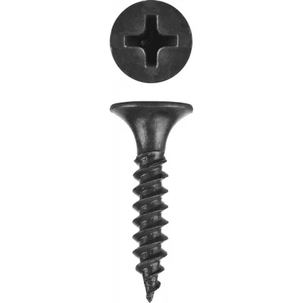 Саморезы фосфатированные с мелкой резьбой, гипсокартон-металл, ЗУБР 300015-35-032, PH2, 3,5 x 32 мм, 1500 шт 300015-35-032 купить в Сургуте