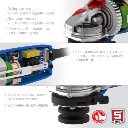 Машина углошлифовальная компактная УШМ-П125-750 серия ПРОФЕССИОНАЛ купить в Сургуте