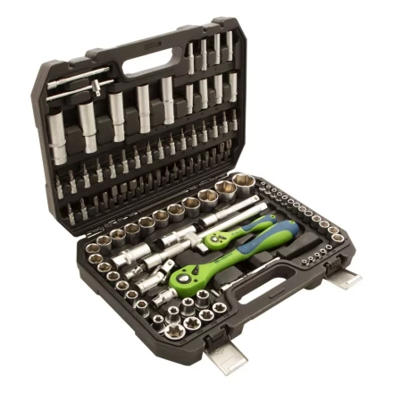 Набор инструментов 108 предметов, CrV, 1/2&quot;, 1/4&quot; Сибртех 13511 купить в Сургуте