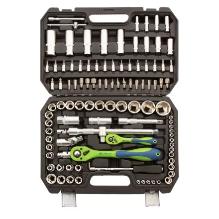 Набор инструментов 108 предметов, CrV, 1/2&quot;, 1/4&quot; Сибртех 13511 купить в Сургуте