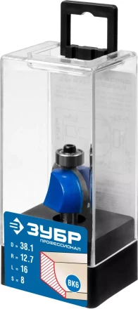 ЗУБР 38.1 x 16 мм, радиус 12.7 мм, фреза кромочная калевочная №2, Профессионал (28702-38.1) купить в Сургуте